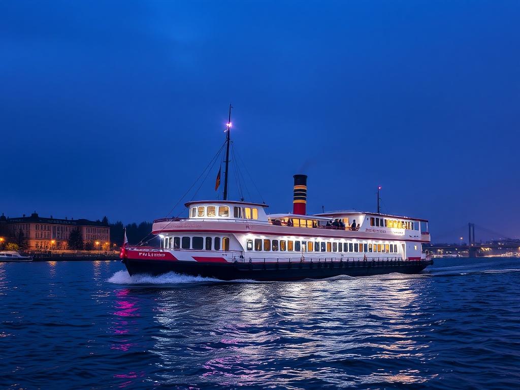 riverboat Meteor on the Neva River����
